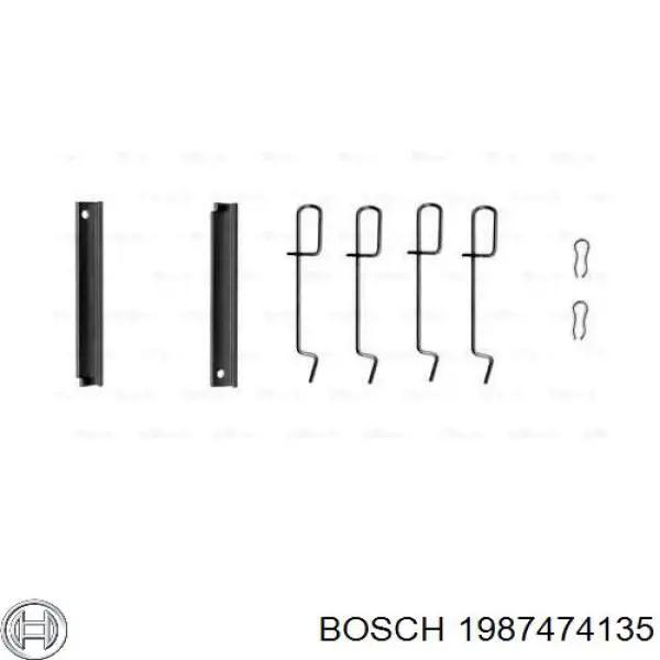 Ремкомплект тормозных колодок Bosch 1987474135 цена, от 6.23 USD