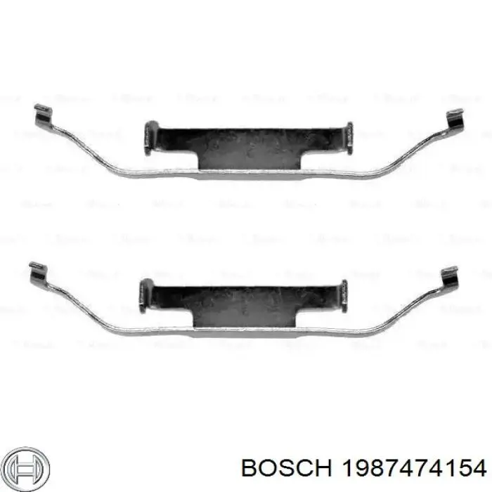 1987474154 Bosch комплект пружинок крепления дисковых колодок задних