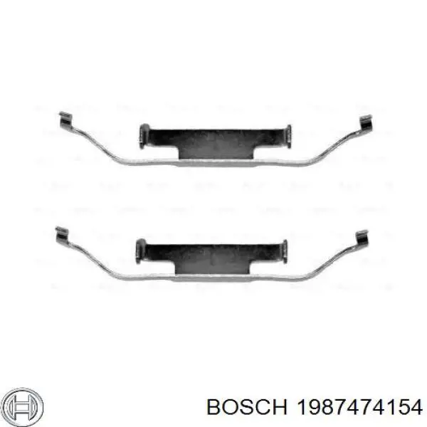 Комплект пружинок кріплення дискових колодок, задніх 1987474154 Bosch