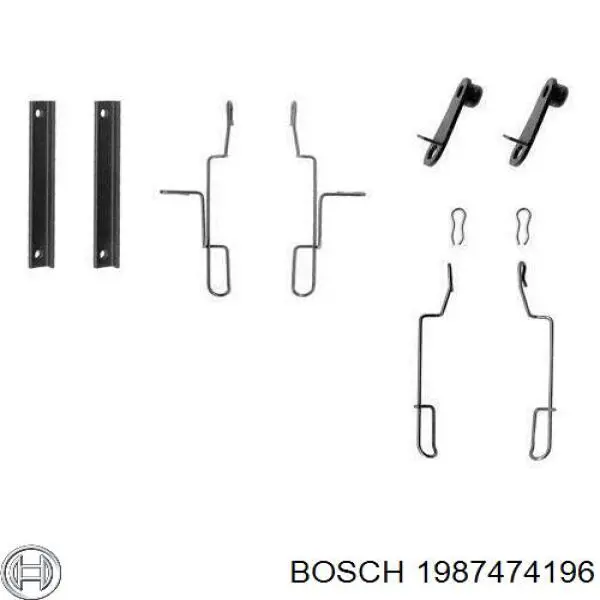 Ремкомплект тормозных колодок 1987474196 Bosch