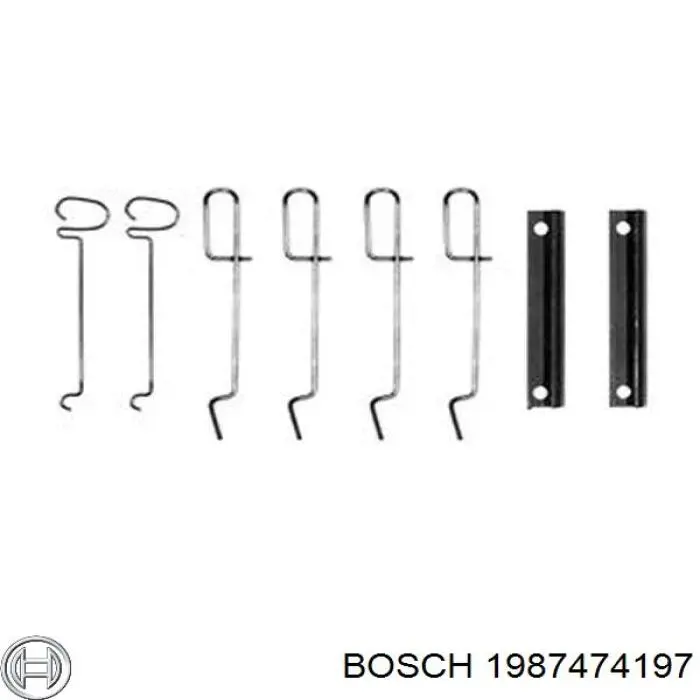 1987474197 Bosch ремкомплект тормозных колодок