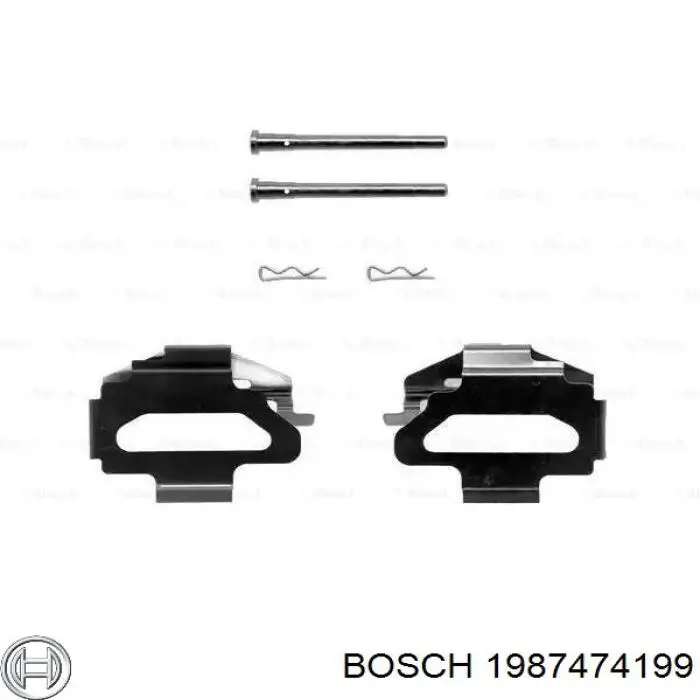 Ремкомплект тормозных колодок Bosch 1987474199