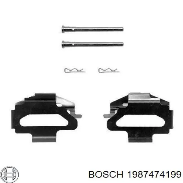 Ремкомплект гальмівних колодок 1987474199 Bosch