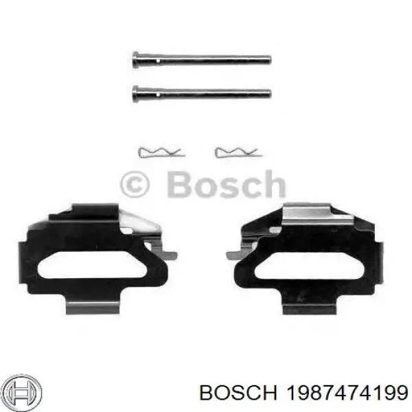 Ремкомплект тормозных колодок Bosch 1987474199 цена, от 9.70 USD