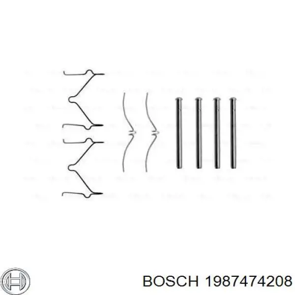 Комплект пружинок крепления дисковых колодок передних 1987474208 Bosch