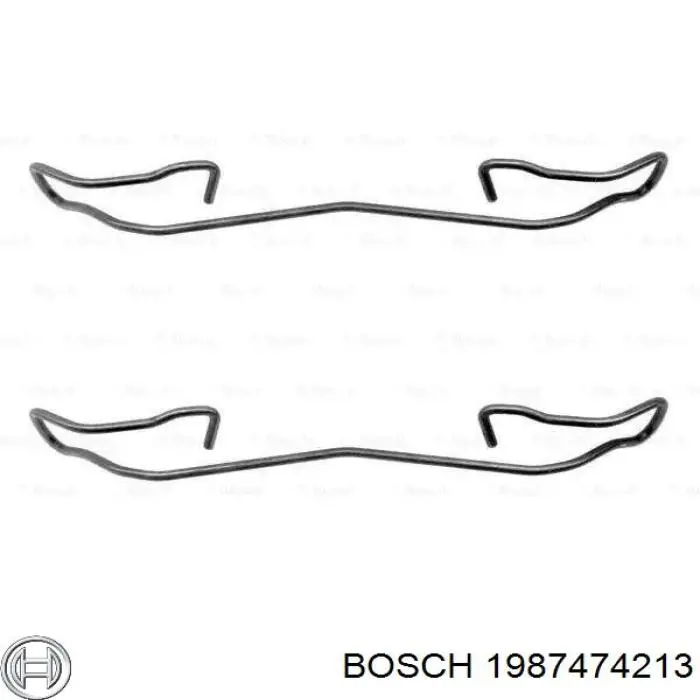 1987474213 Bosch комплект пружинок крепления дисковых колодок задних