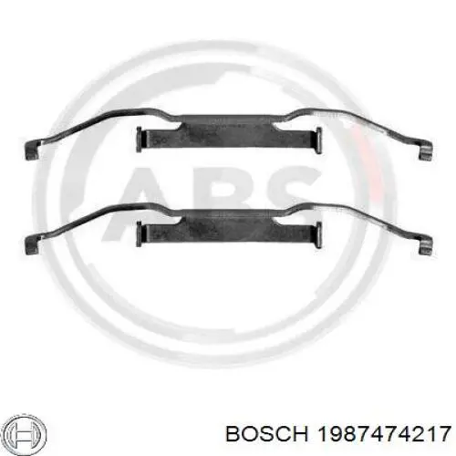 Комплект пружинок крепления дисковых колодок передних 1987474217 Bosch