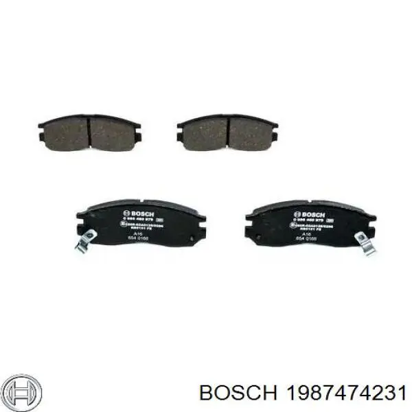 Комплект пружинок крепления передних дисковых колодок Bosch 1987474231