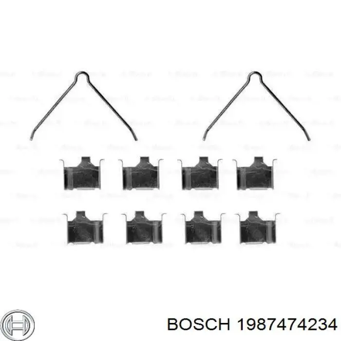 Ремкомплект тормозных колодок 1987474234 Bosch