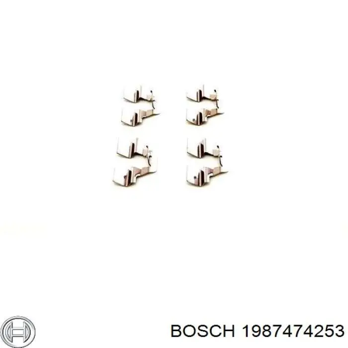 Купить 1987474253 Bosch Комплект пружинок крепления дисковых колодок задних