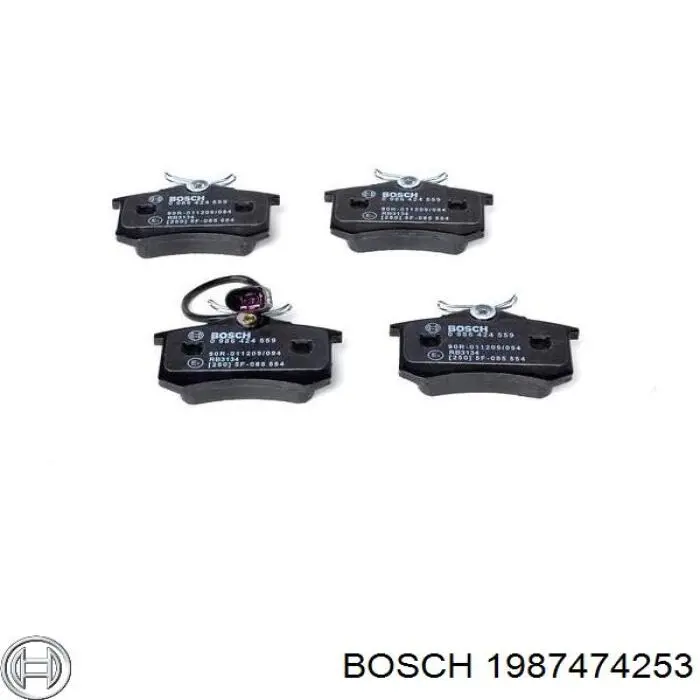 Комплект пружинок крепления дисковых колодок задних 1987474253 Bosch