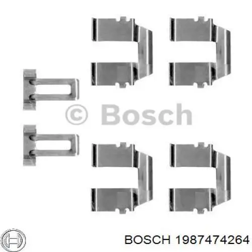 1987474264 Bosch комплект пружинок крепления дисковых колодок задних