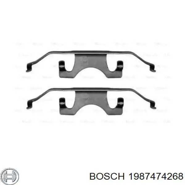 Комплект пружинок крепления дисковых колодок задних Bosch 1987474268 цена, от 8.31 USD