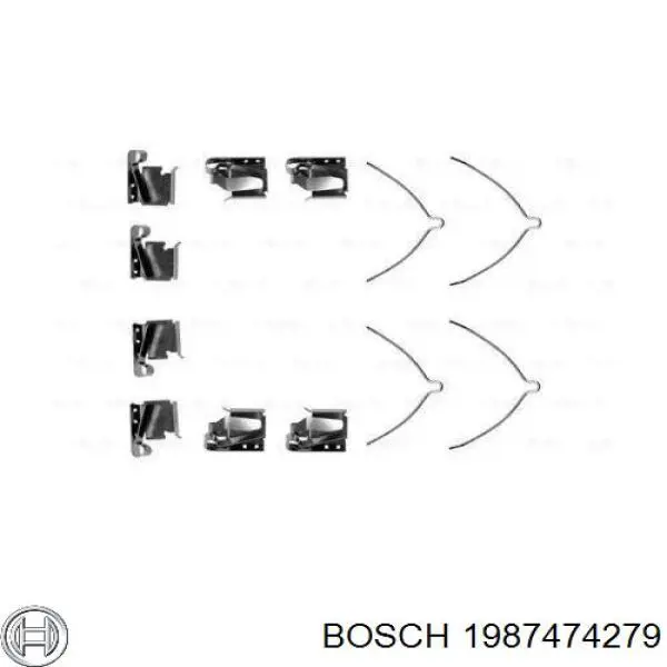 Ремкомплект тормозных колодок 1987474279 Bosch