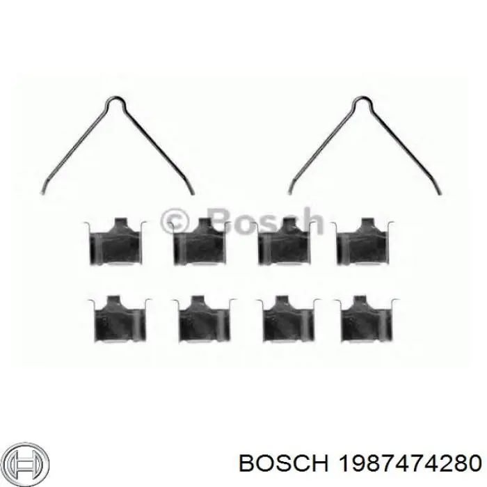 1987474280 Bosch Ремкомплект торм. колодок