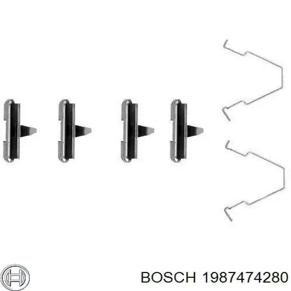 Juego de reparación, pastillas de frenos 1987474280 Bosch
