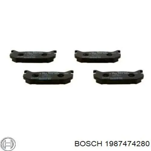 Ремкомплект тормозных колодок 1987474280 Bosch