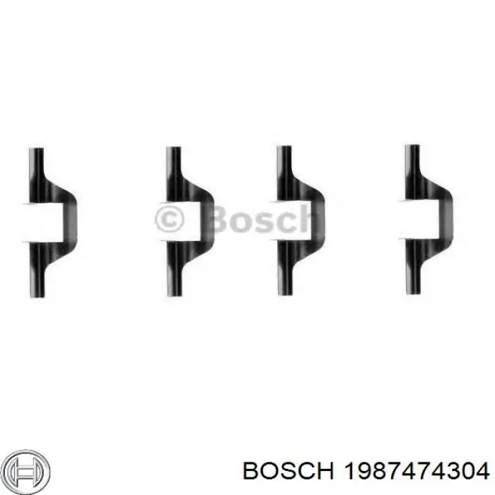 1987474304 Bosch комплект пружинок крепления дисковых колодок задних