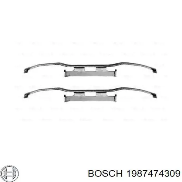 1987474309 Bosch Комплект пружинок крепления дисковых передних колодок