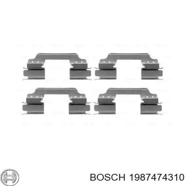 Комплект пружинок крепления дисковых колодок передних 1987474310 Bosch