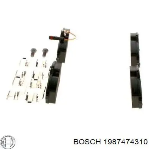 Купить 1987474310 Bosch Комплект пружинок крепления дисковых колодок передних