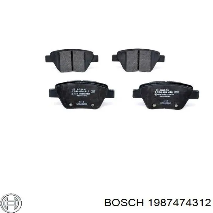 Купить 1987474312 Bosch Комплект пружинок крепления дисковых колодок задних