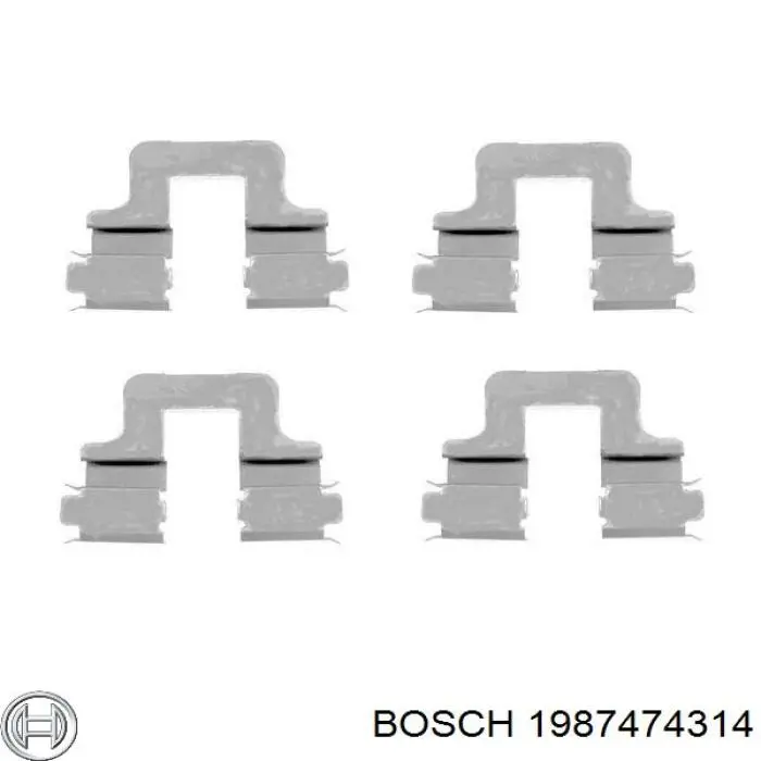 Conjunto De Muelles Almohadilla Discos Traseros 1987474314 Bosch