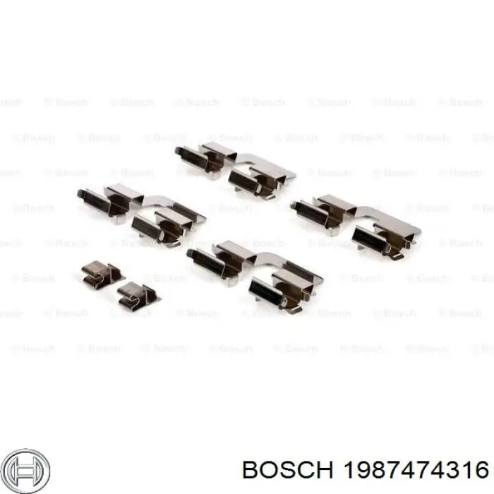 Задние тормозные колодки 1987474316 Bosch