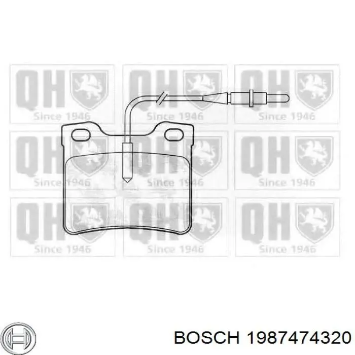 Ремкомплект тормозных колодок 1987474320 Bosch