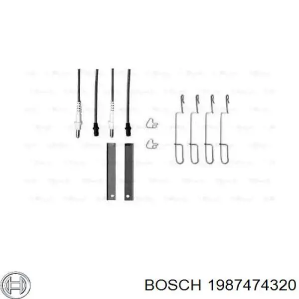 Ремкомплект тормозных колодок Bosch 1987474320