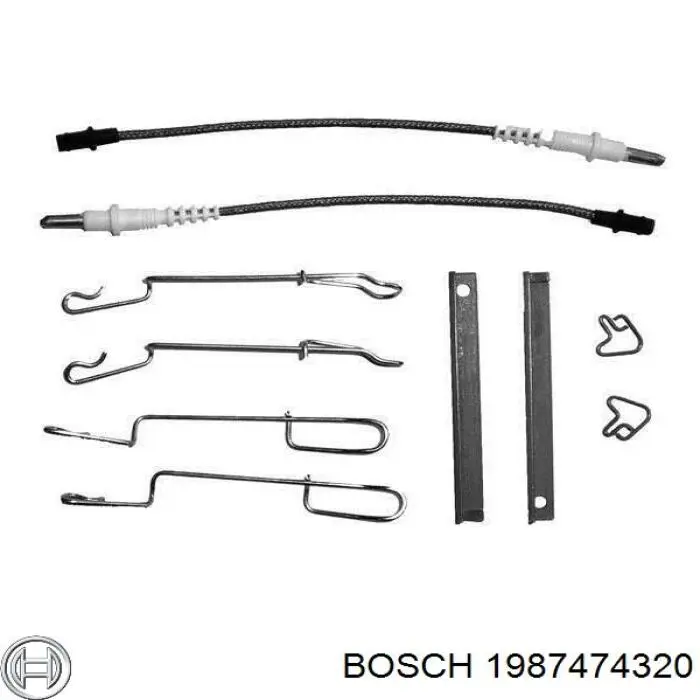 Juego de reparación, pastillas de frenos 1987474320 Bosch