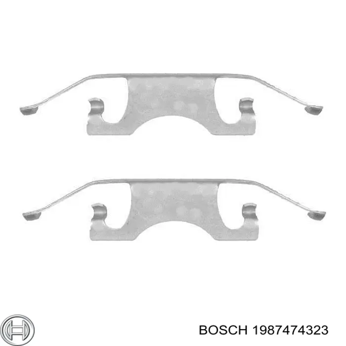 Комплект пружинок крепления задних дисковых колодок Bosch 1987474323