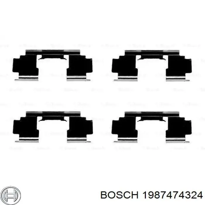 1987474324 Bosch комплект пружинок крепления дисковых колодок передних