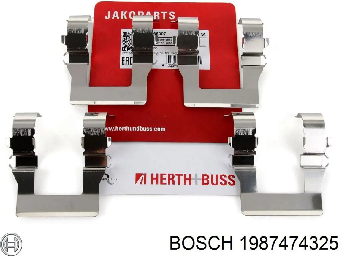 Комплект пружинок кріплення дискових колодок, передніх 1987474325 Bosch