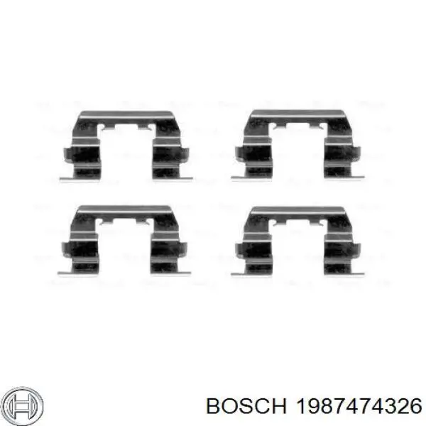 1987474326 Bosch комплект пружинок крепления дисковых колодок передних