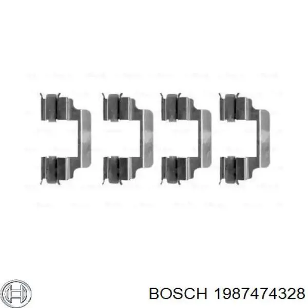 Комплект пружинок крепления дисковых колодок передних 1987474328 Bosch