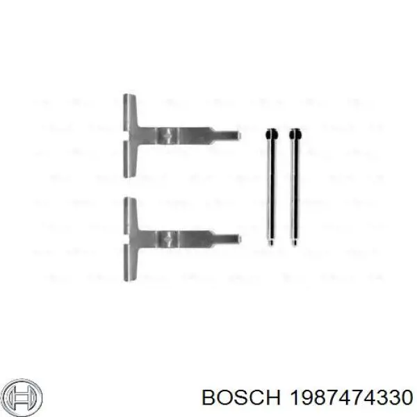 1987474330 Bosch ремкомплект тормозных колодок