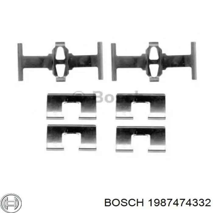 1987474332 Bosch комплект пружинок крепления дисковых колодок задних