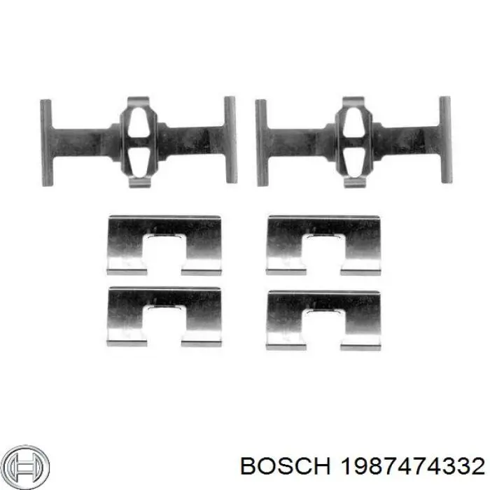 Комплект пружинок кріплення дискових колодок, задніх 1987474332 Bosch