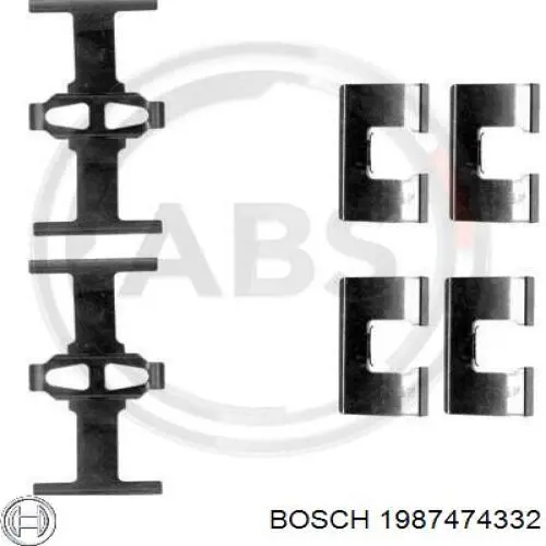 Комплект пружинок крепления дисковых колодок задних 1987474332 Bosch