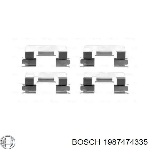 Комплект пружинок крепления дисковых колодок передних 1987474335 Bosch