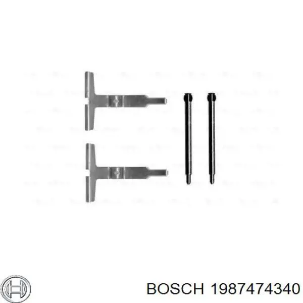 Juego de reparación, pastillas de frenos 1987474340 Bosch