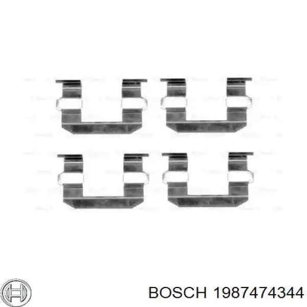 Комплект пружинок крепления дисковых колодок передних 1987474344 Bosch