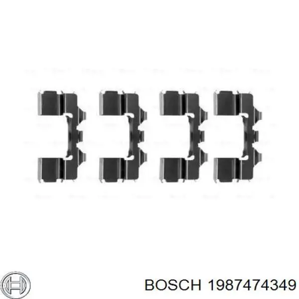 1987474349 Bosch sapatas do freio dianteiras de disco