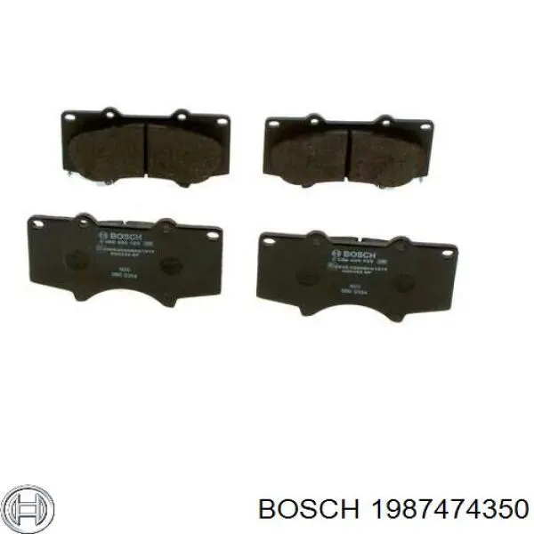 Ремкомплект тормозных колодок Bosch 1987474350