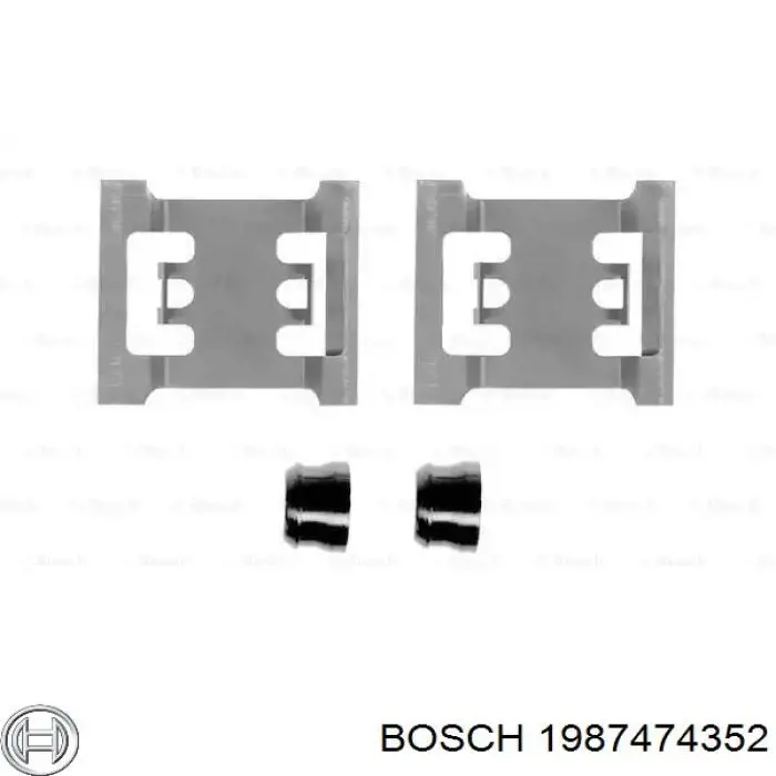 Комплект пружинок крепления дисковых колодок передних 1987474352 Bosch