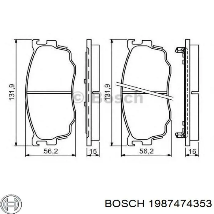 Комплект пружинок крепления дисковых колодок передних 1987474353 Bosch