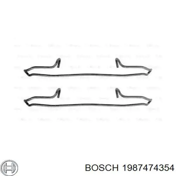 Комплект пружинок крепления дисковых колодок передних 1987474354 Bosch