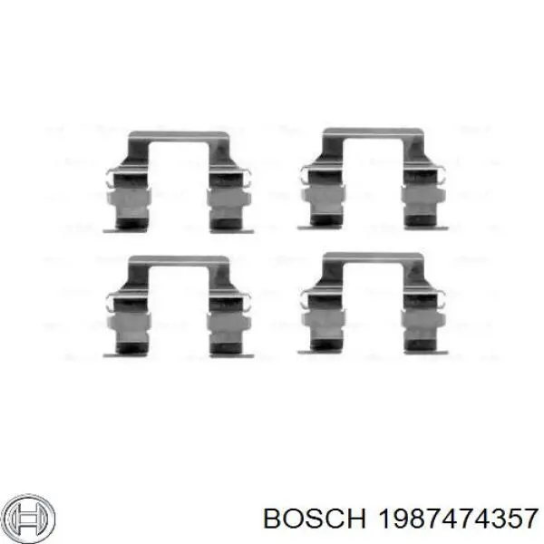 1987474357 Bosch задние тормозные колодки