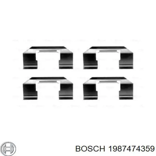 1987474359 Bosch комплект пружинок крепления дисковых колодок передних